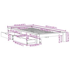 Vidaxl Postel bez matrace bílá 100 x 200 cm masivní borovice