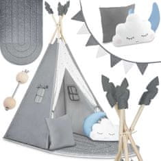 shumee Dětský teepee stan NK-406 Nukido - šedý