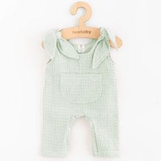 NEW BABY Kojenecké mušelínové lacláčky Comfort clothes šalvějová 56 (0-3m) Zelená