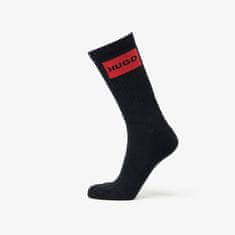 Hugo Boss Ponožky Logo Quarter Socks 2-Pack Black 43-46 Černá