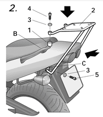 SHAD Montážní sada pro horní kufr Top master K0ZR79ST KAWASAKI 750 ZR-7 (S) 7501999-2000