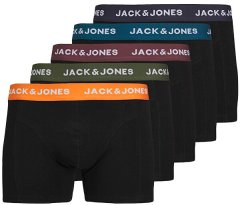 Jack&Jones 5 PACK - pánské boxerky JACOLIVER 12259103 Black (Velikost L)