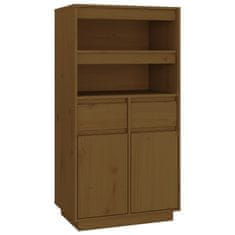 Vidaxl Skříň highboard medově hnědá 60x40x116,5 cm masivní borovice