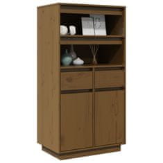 Vidaxl Skříň highboard medově hnědá 60x40x116,5 cm masivní borovice