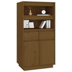 Vidaxl Skříň highboard medově hnědá 60x40x116,5 cm masivní borovice