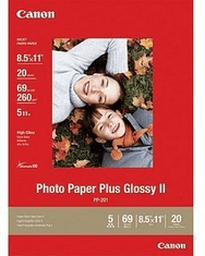 Canon Foto papír Plus Glossy II PP-201, 13x18 cm, 20 ks, 260g/m2, lesklý