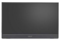 Acer LCD PM161QAbmiuuzx 15,6" IPS LED, 1920x1080, 1xMiniHDMI + 2xType-C + Audio Out, repro 1Wx2, VESA No, Black