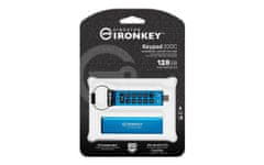 Kingston flash disk 128GB USB-C IronKey Keypad 200C, FIPS 140-3 Lvl 3 (Pending) AES-256