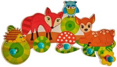 Popron.cz Dřevěný věšák na kabáty Hess Wooden Toys 30303, série Forest Animals, s 5 háčky, pro děti, cca 37 x 22 x 6,5 cm, ruční práce, jako poutač do každého dětského pokoje a předsíně.