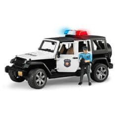 Popron.cz bratr 02526 Jeep Wrangler Unlimited Rubicon policejní vozidlo s policistou a vybavením, světelným a zvukovým modulem 1:16 Jeep pick-up terénní vozidlo bworld Wachtmeister hračkové záchranné vozidlo