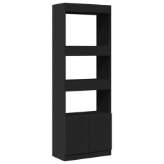 Petromila Skříň highboard černá 63 x 33 x 180 cm kompozitní dřevo