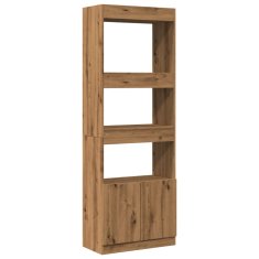 Petromila Skříň highboard dub artisan 63 x 33 x 180 cm kompozitní dřevo