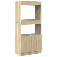 Petromila Skříň highboard dub sonoma 63 x 33 x 140 cm kompozitní dřevo