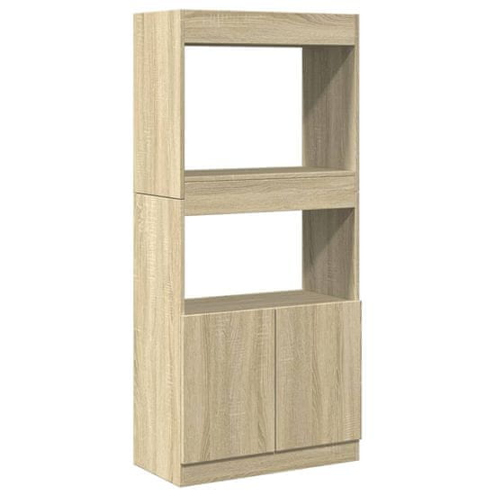 Vidaxl Skříň highboard dub sonoma 63 x 33 x 140 cm kompozitní dřevo