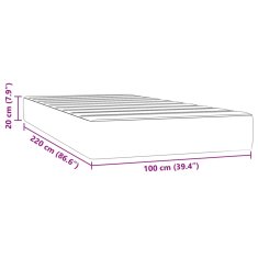 Petromila Taštičková matrace tmavě šedá 100 x 220 x 20 cm samet