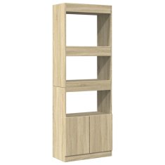 Petromila Skříň highboard dub sonoma 63 x 33 x 180 cm kompozitní dřevo