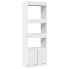 Petromila Skříň highboard bílá 63 x 33 x 180 cm kompozitní dřevo