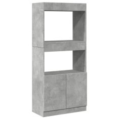 Petromila Skříň highboard betonově šedá 63 x 33 x 140 cm kompozitní dřevo