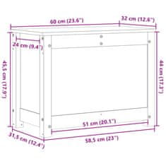 Vidaxl Úložný box 60x32x45,5 cm masivní borové dřevo