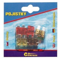 Compass Autopojistky ploché nožové mini, 10 ks - COMPASS 07523