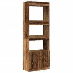 Petromila Skříň highboard old wood 63 x 33 x 180 cm kompozitní dřevo