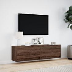 Vidaxl Nástěnná TV skříňka s LED osvětlením hnědý dub 140 x 31 x 38 cm