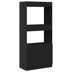 Petromila Skříň highboard černá 63 x 33 x 140 cm kompozitní dřevo