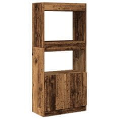 Petromila Skříň highboard old wood 63 x 33 x 140 cm kompozitní dřevo