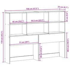 Vidaxl Čelo postele s úložným prostorem bílé 140 cm masivní borovice