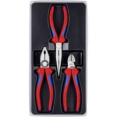 Knipex Kleště kombinované, boční štípací a na jemnou mechaniku, sada 3 ks – KNIPEX 00 20 11