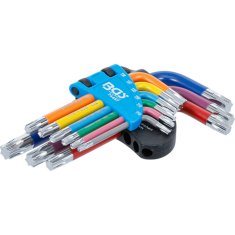 BGS technic Zástrčné klíče Torx T10-T50, vícebarevné, krátké, 9 ks - BGS 74457