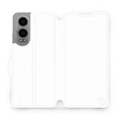 Mobiwear Knížkové flip pouzdro - OnePlus Nord CE 4 Lite 5G - C_WHP White&Orange