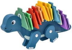 Adam toys Edukační hračka puzzle s čísly, Dinosaurus - modrý