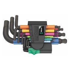 Wera Wera 133164 Šestihranné klíče Wera 950/9 Hex-Plus Multicolour 2, Blacklaser (Sada 9 ks)