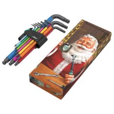 Wera Wera 136041 Zástrčné klíče 950/9 Hex-Plus Multicolour 1 Christmas 2023 (Sada 9 ks)