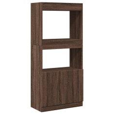 Petromila Skříň highboard hnědý dub 63 x 33 x 140 cm kompozitní dřevo