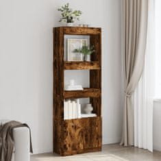 Petromila Skříň highboard kouřový dub 63 x 33 x 180 cm kompozitní dřevo