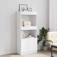 Petromila Skříň highboard bílá 63 x 33 x 140 cm kompozitní dřevo