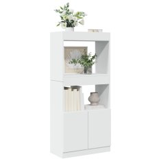 Petromila Skříň highboard bílá 63 x 33 x 140 cm kompozitní dřevo