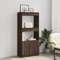 Petromila Skříň highboard hnědý dub 63 x 33 x 140 cm kompozitní dřevo