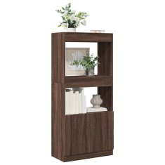 Petromila Skříň highboard hnědý dub 63 x 33 x 140 cm kompozitní dřevo