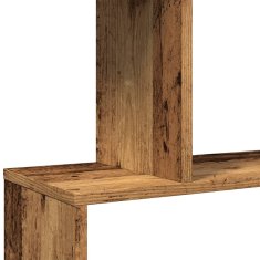 Vidaxl Knihovna/dělící stěna 6patrová old wood 70x24x193 cm kompozit