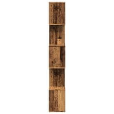 Vidaxl Knihovna/dělící stěna 5patrová old wood 70x24x161 cm kompozit