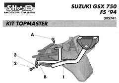 SHAD Montážní sada pro horní kufr Top master S0S74T GSX 750 F