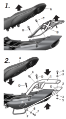 SHAD Montážní sada pro horní kufr Top master Y0YB15ST YAMAHA YBR 125 ‘05