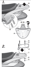 SHAD Montážní sada pro horní kufr Top master V0BV22ST PIAGGIO BEVERLY 125 / 200 ‘02