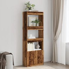 Petromila Skříň highboard old wood 63 x 33 x 180 cm kompozitní dřevo