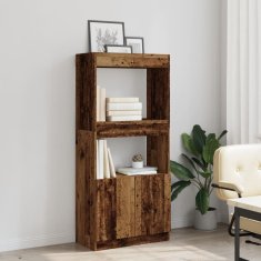 Petromila Skříň highboard old wood 63 x 33 x 140 cm kompozitní dřevo