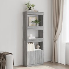 Petromila Skříň highboard šedá sonoma 63 x 33 x 180 cm kompozitní dřevo