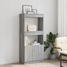 Petromila Skříň highboard šedá sonoma 63 x 33 x 140 cm kompozitní dřevo